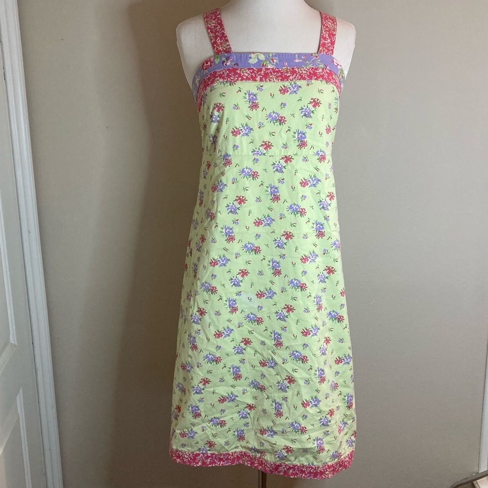 Hanna Andersson Womens Floral Pinafore Dress